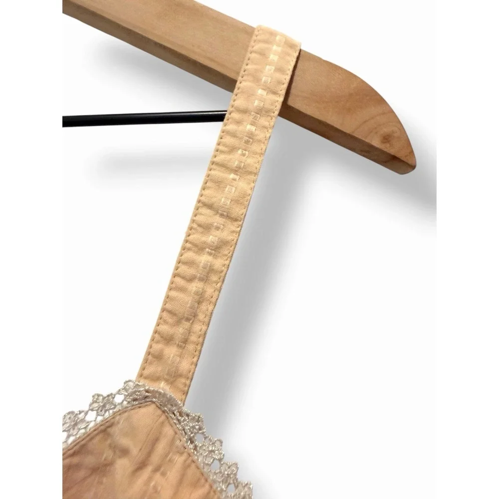 Venezia Cottagecore Tank Top Size 20 Peach Lace Trim Cotton Fairycore Boho Cami - Picture 6 of 15